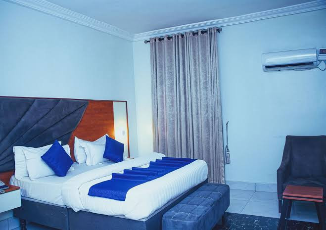Top Rank hotels Galaxy. no.2, Dr Fabian nwaora Avenue, Asaba delta state.   Landmark: License office, Asaba delta state.